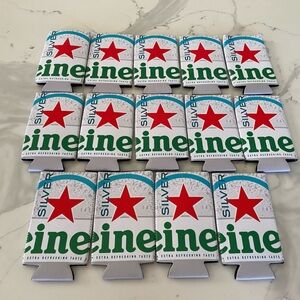 Heineken silver slim can koozies pack of 14